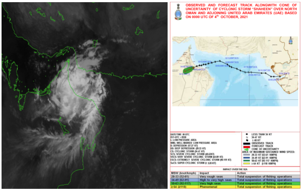 Severe Cyclonic Storm Shaheen makes history over North Oman